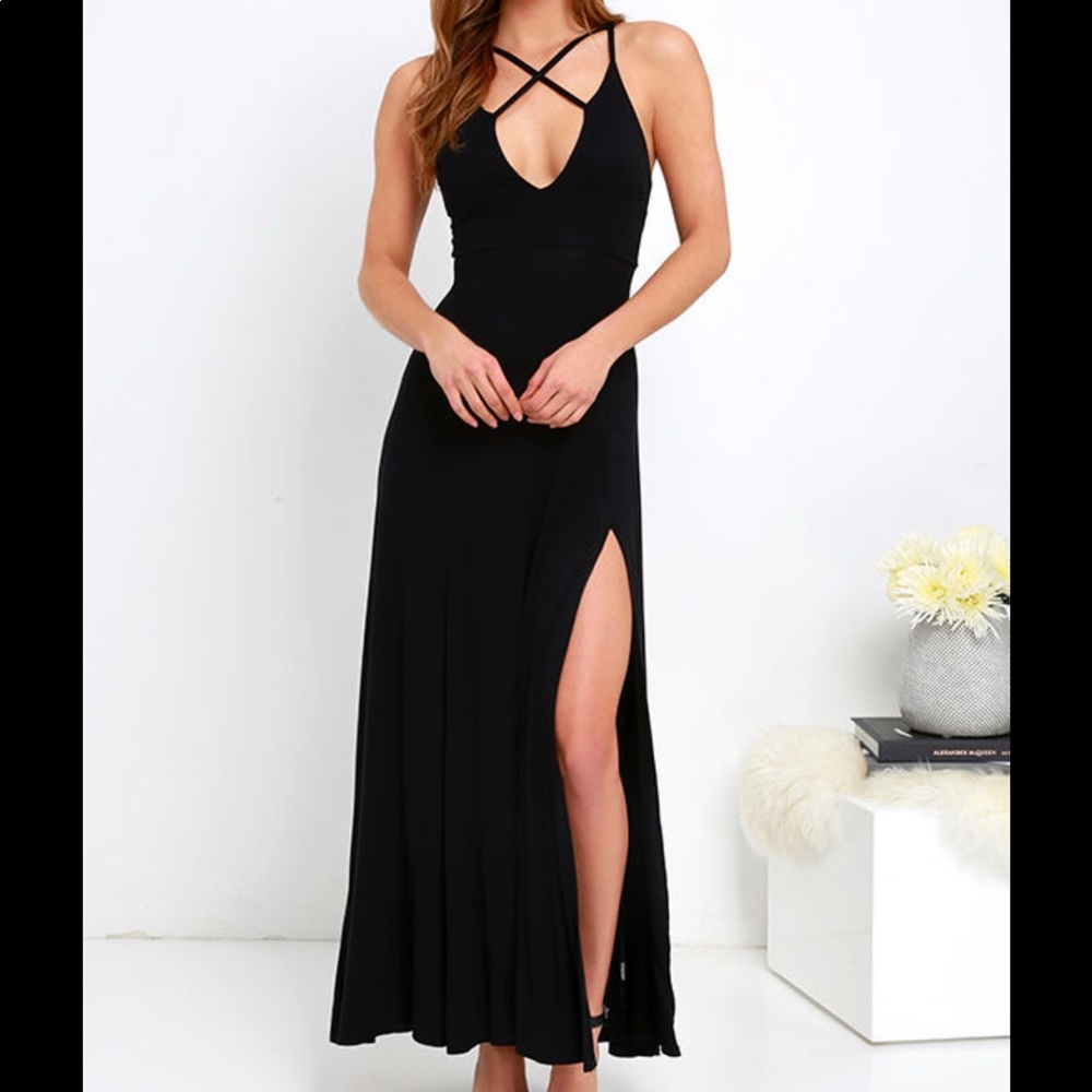Black maxi dress